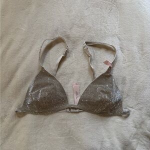 Victoria's Secret Shimmering Silver Bralette size L